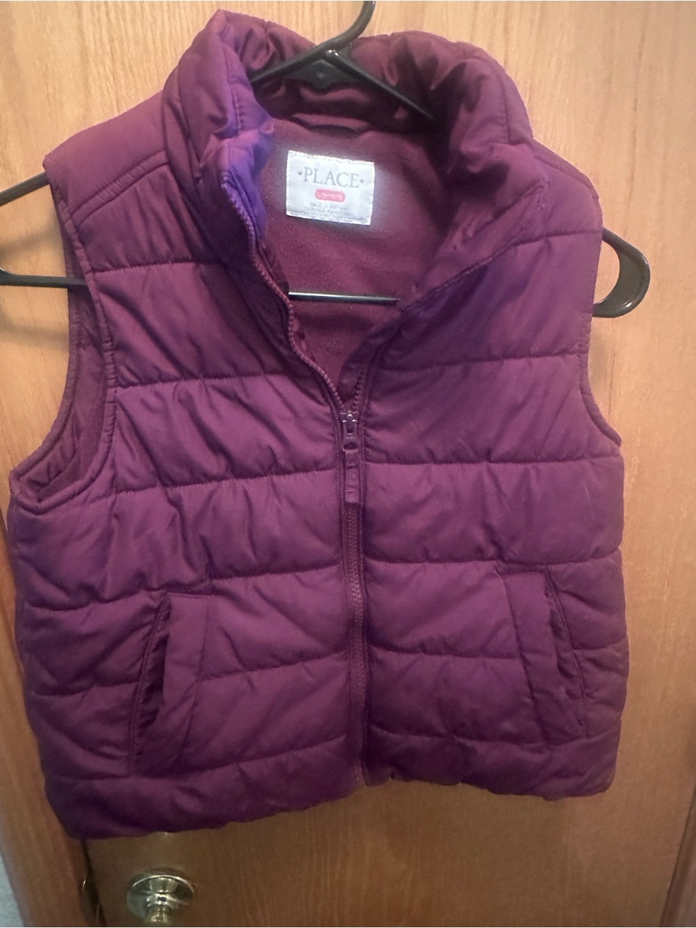 Youths Girls Size Large L 10/12  Vest Puffer Purple Free Shipping Armpit 2 - 10”